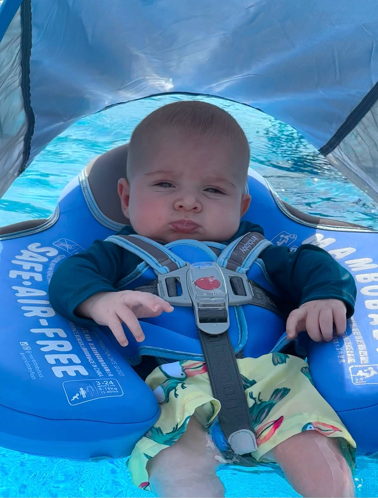 Griffin is registered to the contest to win money with this photo: aqua, azure, baby, baby_products, baby_toddler_clothing, blue, child, comfort, electric_blue, facial_expression, fun, grass, happy, leisure, person, photograph, recreation, sitting, snapshot, toddler
