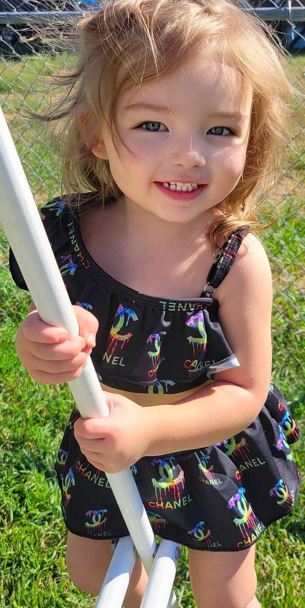 Echo joined the competition — help win amazing prizes! beauty, blond, child, facial_expression, fun, grass, hairstyle, happy, iris, joy, lip, people, people_in_nature, person, photograph, plant, recreation, skin, smile, summer