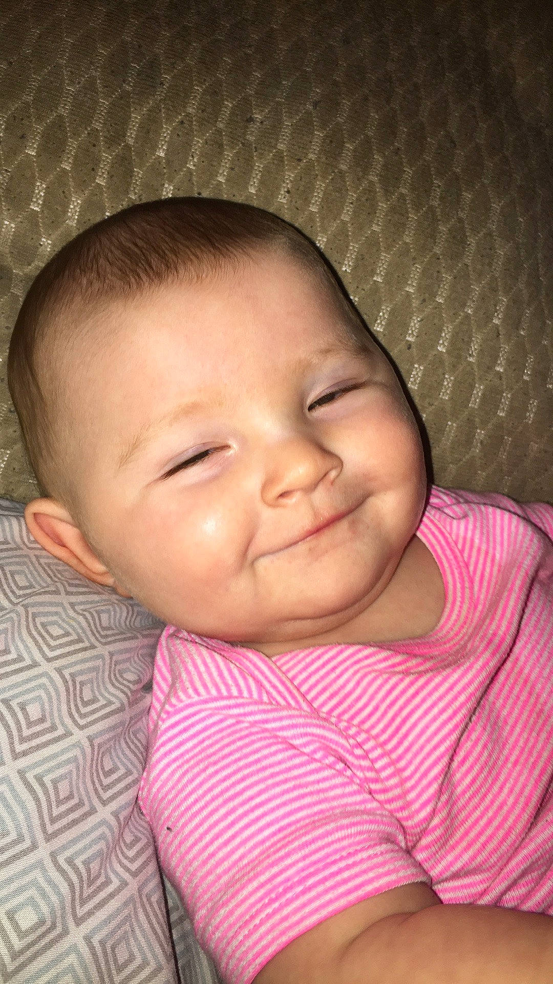 Kayla joined the competition — help win amazing prizes! baby, baby_toddler_clothing, cheek, chin, ear, eye, eyebrow, finger, forehead, hairstyle, happy, iris, joy, lip, mouth, neck, nose, person, pink, skin