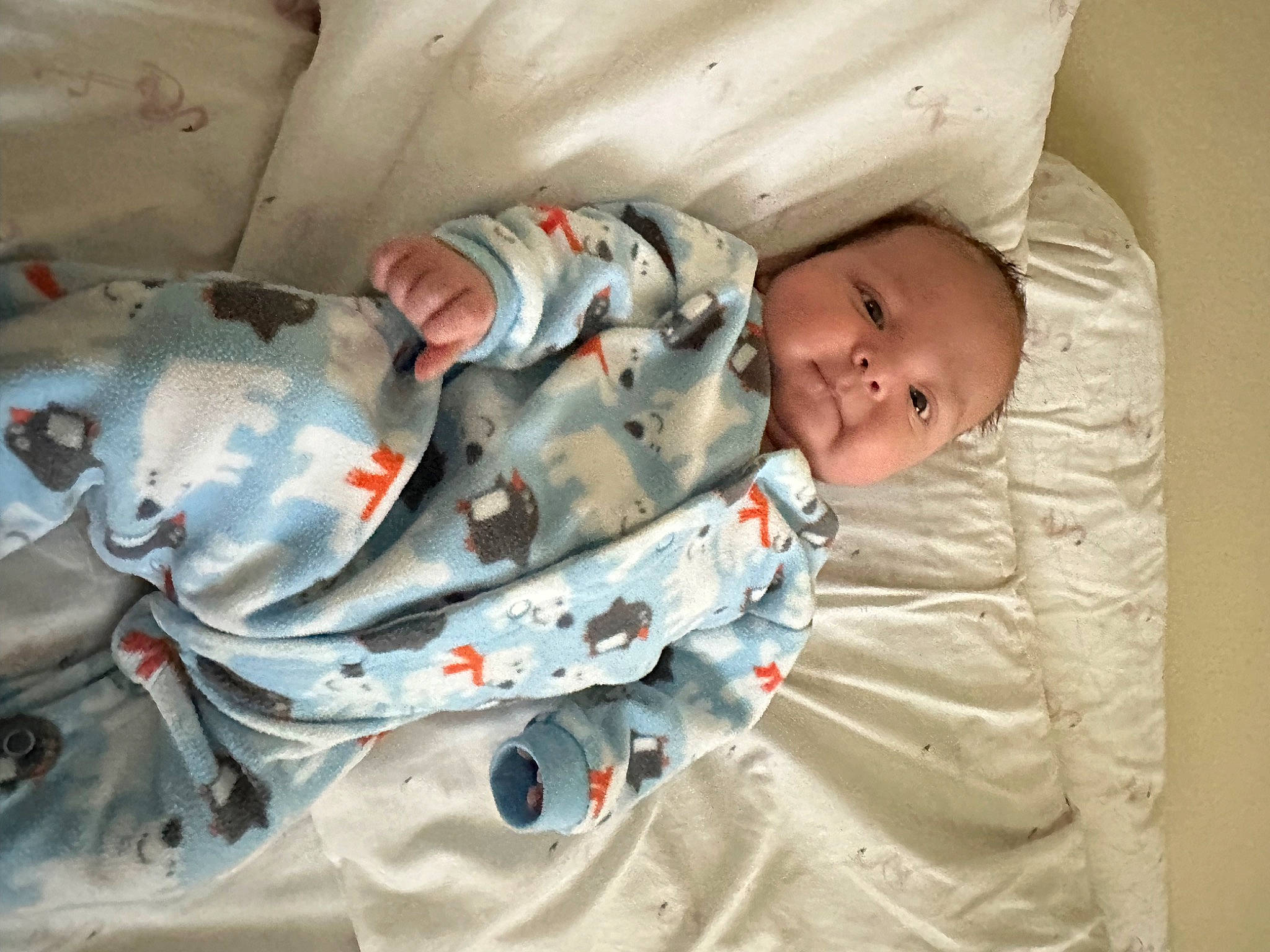 Damien is registered to the contest to win money with this photo: baby, baby_products, baby_safety, baby_sleeping, baby_toddler_clothing, bedtime, child, comfort, linens, mammal, nap, pattern, person, room, sleep, sleeve, toddler