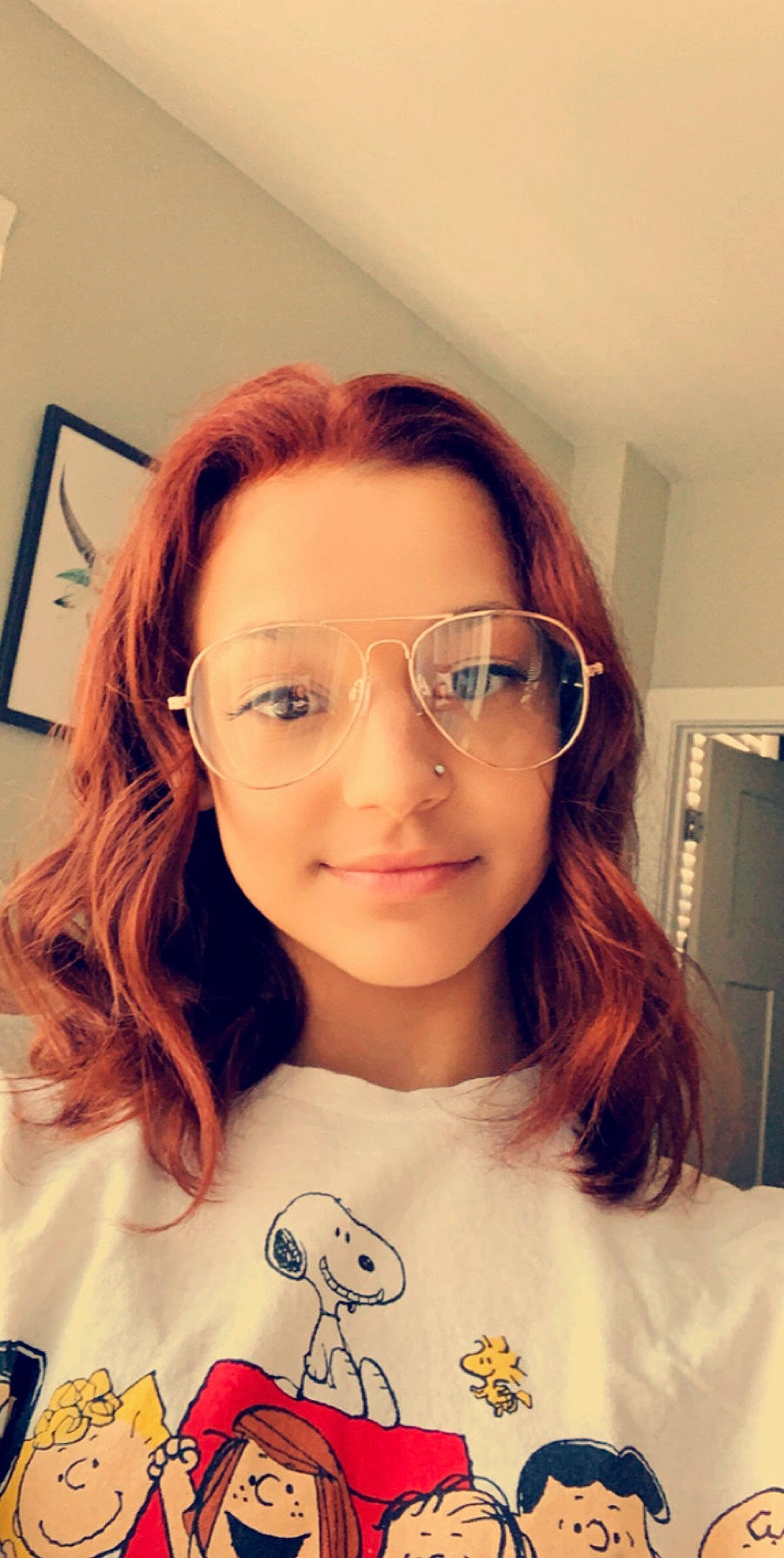 Amya is registered to the contest to win money with this photo: blond, brown_hair, chin, cool, eye, eyebrow, eyewear, face, forehead, glasses, hair, hair_coloring, hairstyle, head, joy, lip, long_hair, person, photography, selfie