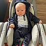 baby, infant, hoodie, sneakers, baby_seat, chicco, clothing, cute, indoor, child, person, footwear, casual_wear, seated, comfort, smile, small_hands, face, headwear, fashion