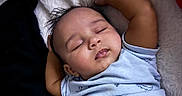 Kylo joined the competition — help win amazing prizes! baby, sleeping, infant, onesie, blue_clothing, arms_up, closed_eyes, peaceful, soft_blanket, bottle, cute, indoor, portrait, child, resting, young, toddler, sleep, comfort, adorable