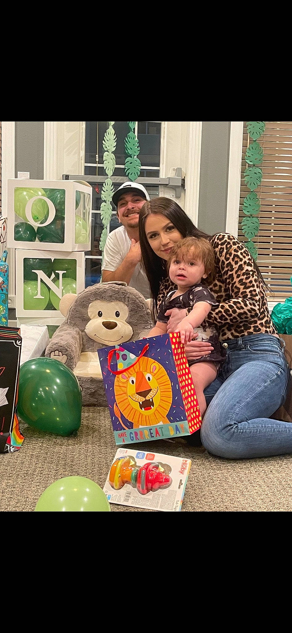 Kaimani joined the competition — help win amazing prizes! bag, child, event, fun, green, happy, headwear, holiday, jeans, joy, leisure, living_room, luggage_and_bags, person, play, room, sharing, sitting, smile, stuffed_toy