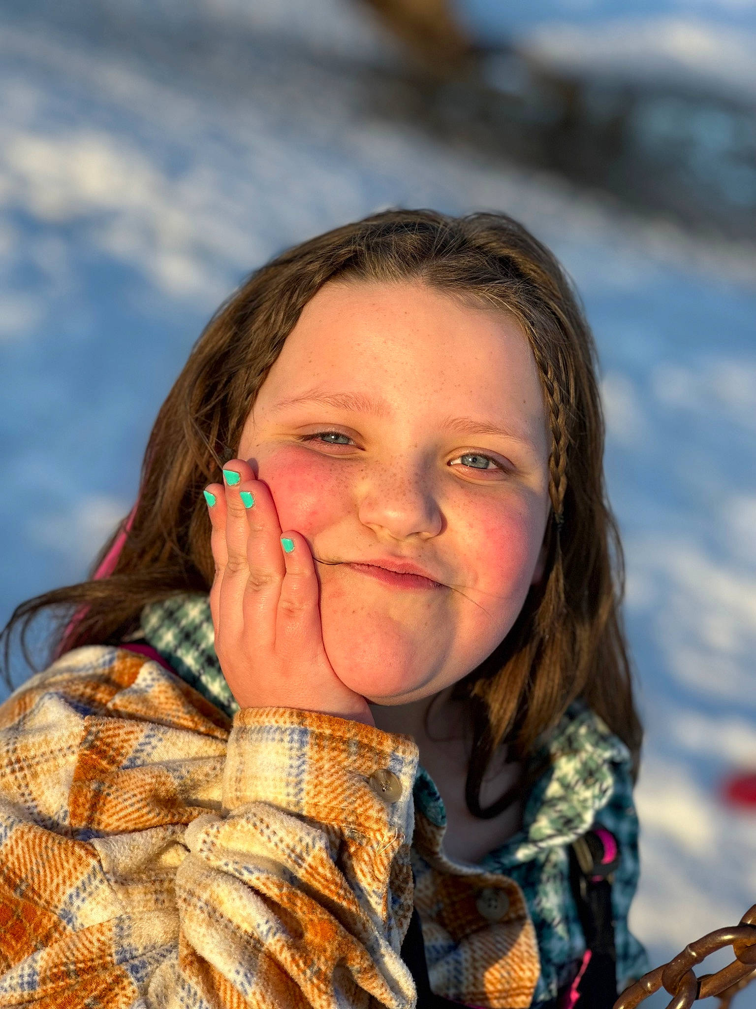Emily is registered to the contest to win money with this photo: fashion_accessory, fun, gesture, grass, happy, jewellery, joy, laugh, leisure, lip, pattern, people_in_nature, person, portrait_photography, recreation, smile, tourism, travel, vacation, winter
