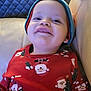 Reggie joined the competition — help win amazing prizes! applique, baby, blanket, bonnet, cap, clothing, couch, cushion, face, furniture, hat, head, homedecor, hood, knitwear, pattern, person, photography, portrait, sweater