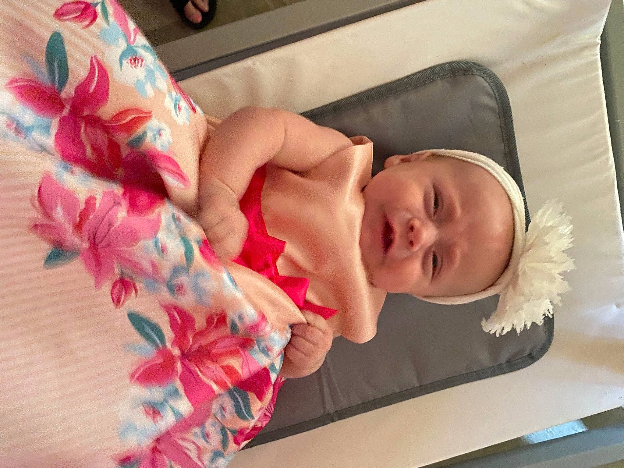 Annalise is registered to the contest to win money with this photo: baby, baby_products, baby_sleeping, baby_toddler_clothing, chest, child, comfort, eyelash, finger, foot, human_leg, linens, nail, pattern, person, room, skin, sunglasses, thigh, thumb