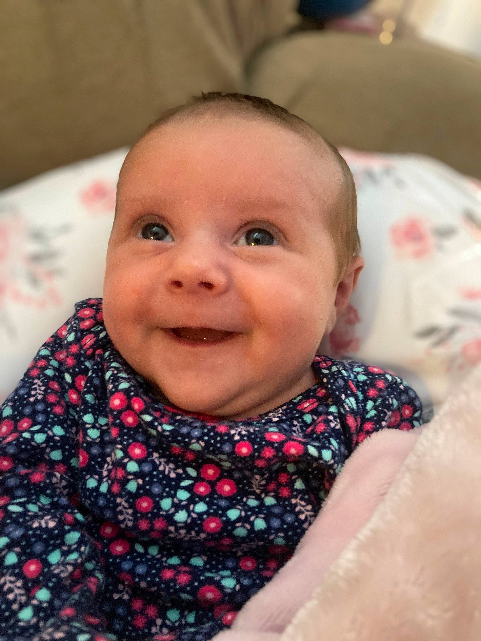 Sofia is registered to the contest to win money with this photo: baby, baby_toddler_clothing, cheek, child, chin, comfort, eye, eyebrow, finger, happy, head, iris, joy, lip, mouth, nose, person, skin, sleeve, smile
