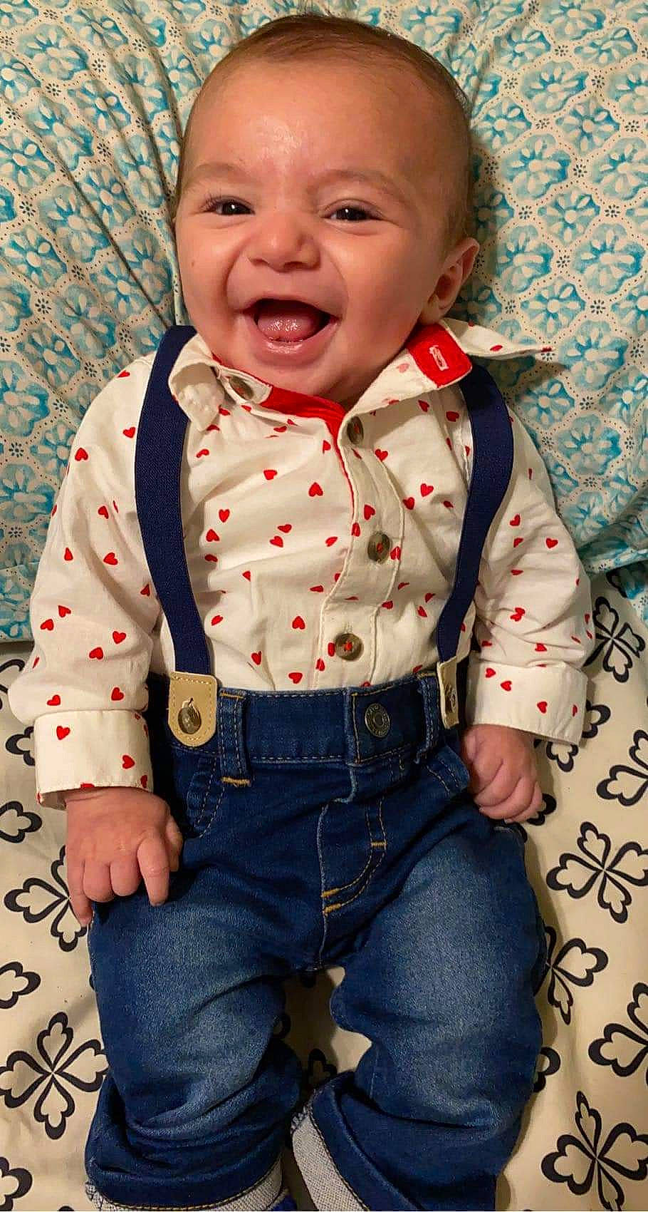 Andrew joined the competition — help win amazing prizes! baby_toddler_clothing, cheek, chin, clothing, dress, dress_shirt, eye, face, hair, happy, head, human_body, iris, lip, neck, outerwear, person, skin, sleeve, smile