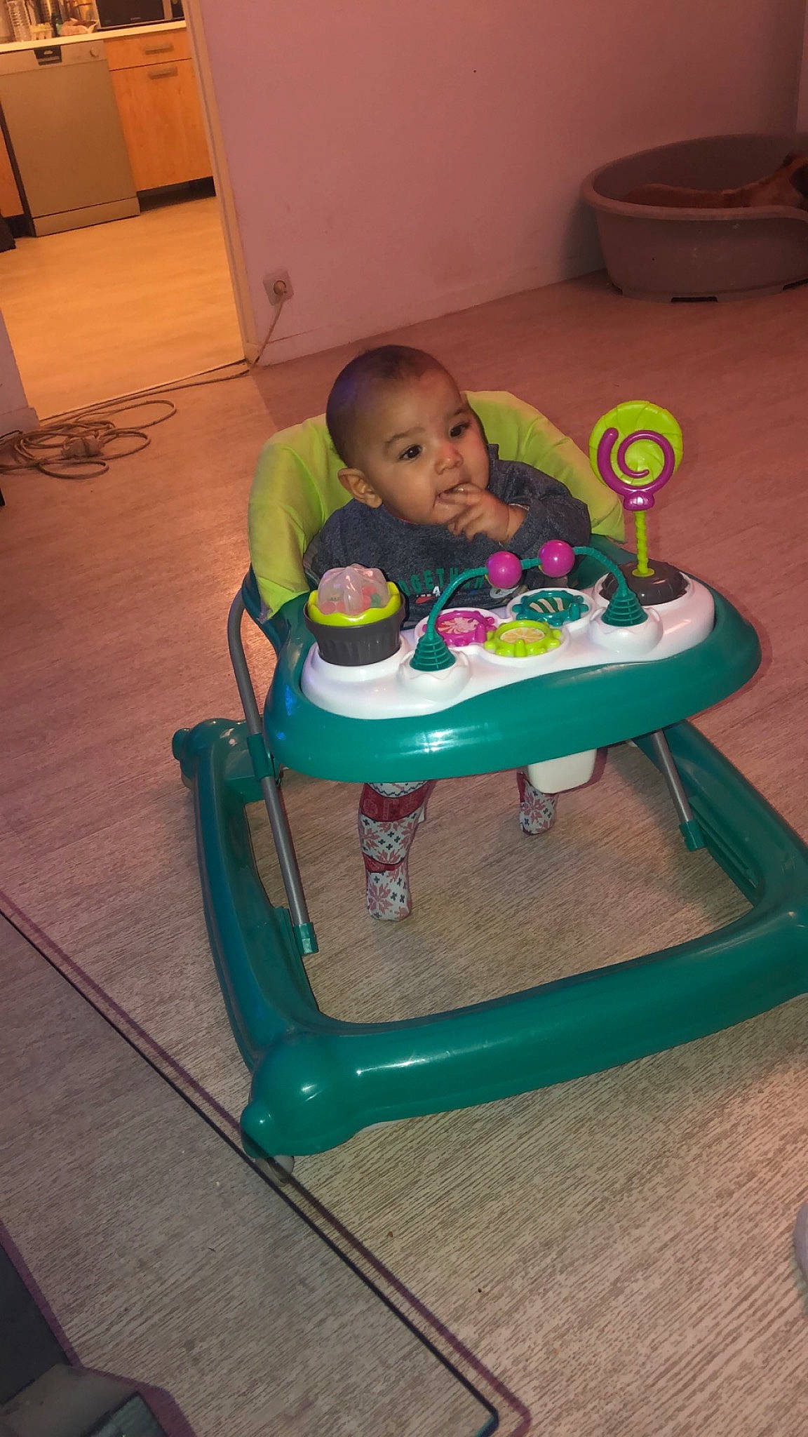 Milan a rejoint le concours — aidez-le/la à gagner de superbes lots ! baby, baby_products, baby_toddler_clothing, baby_toys, child, comfort, floor, flooring, person, plastic, play, sitting, toddler, wood_flooring