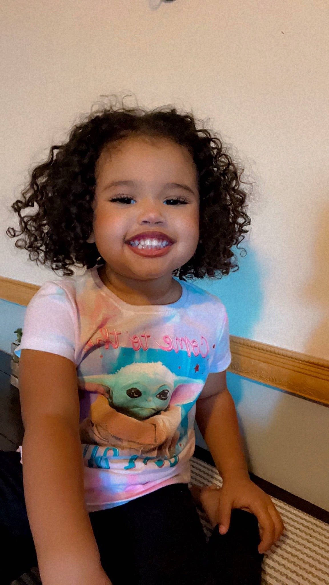 Khari joined the competition — help win amazing prizes! baby_toddler_clothing, cheek, child, clothing, eye, face, facial_expression, hairstyle, happy, human_body, iris, joy, neck, organ, person, pink, shoulder, skin, sleeve, smile