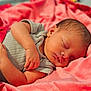 baby, bed, blanket, bodypart, face, finger, furniture, hand, head, newborn, person, photography, portrait, quilt, sleeping, towel