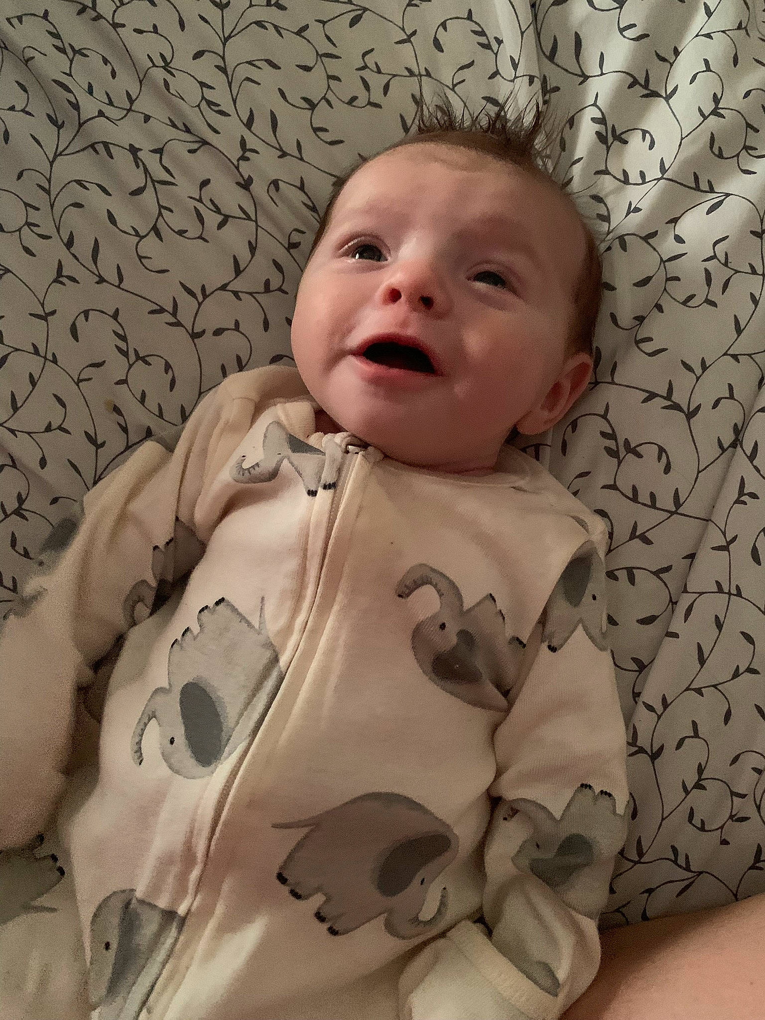 Ansley joined the competition — help win amazing prizes! baby, baby_products, baby_sleeping, baby_toddler_clothing, cheek, child, collar, comfort, face, happy, head, linens, lip, mouth, nose, pattern, person, skin, sleeve, smile