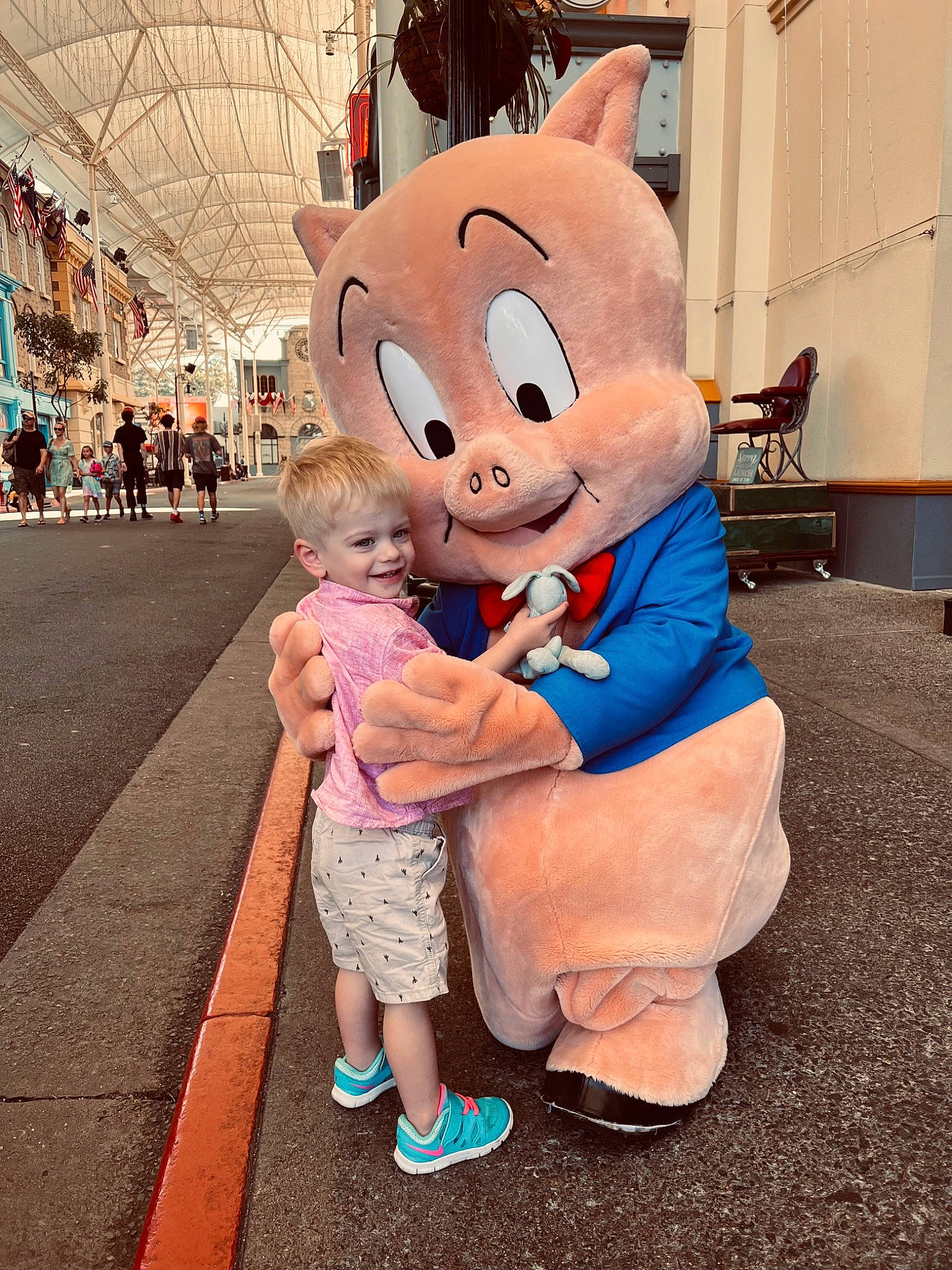 Myles joined the competition — help win amazing prizes! child, event, fun, fur, happy, hat, holiday, joy, leisure, mascot, person, pink, recreation, sandal, shorts, smile, toddler, tourism, travel, vacation