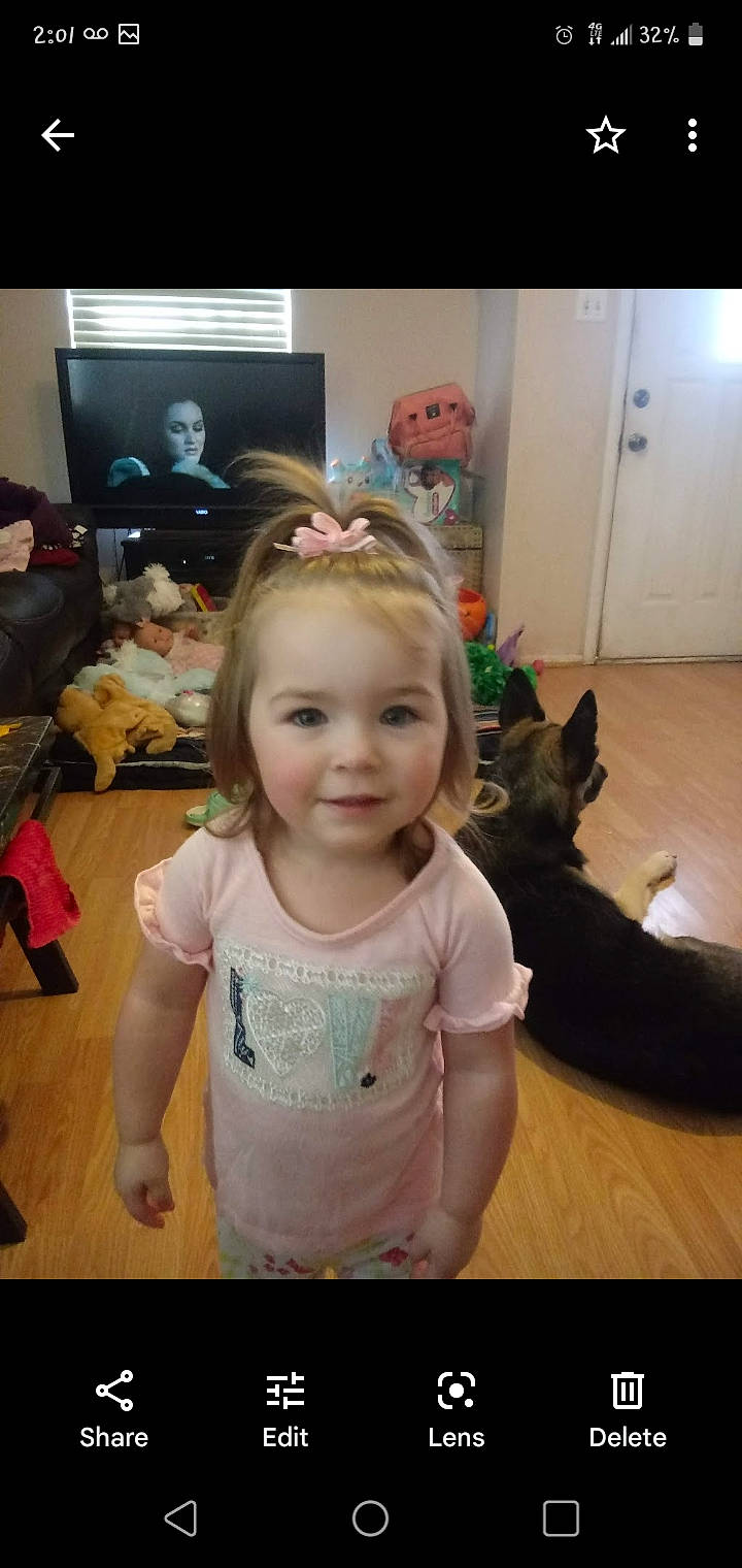 Mckynlee joined the competition — help win amazing prizes! baby, child, companion_dog, dog, ear, event, floor, flooring, fun, happy, head, iris, joy, leisure, person, room, sitting, skin, smile, t_shirt