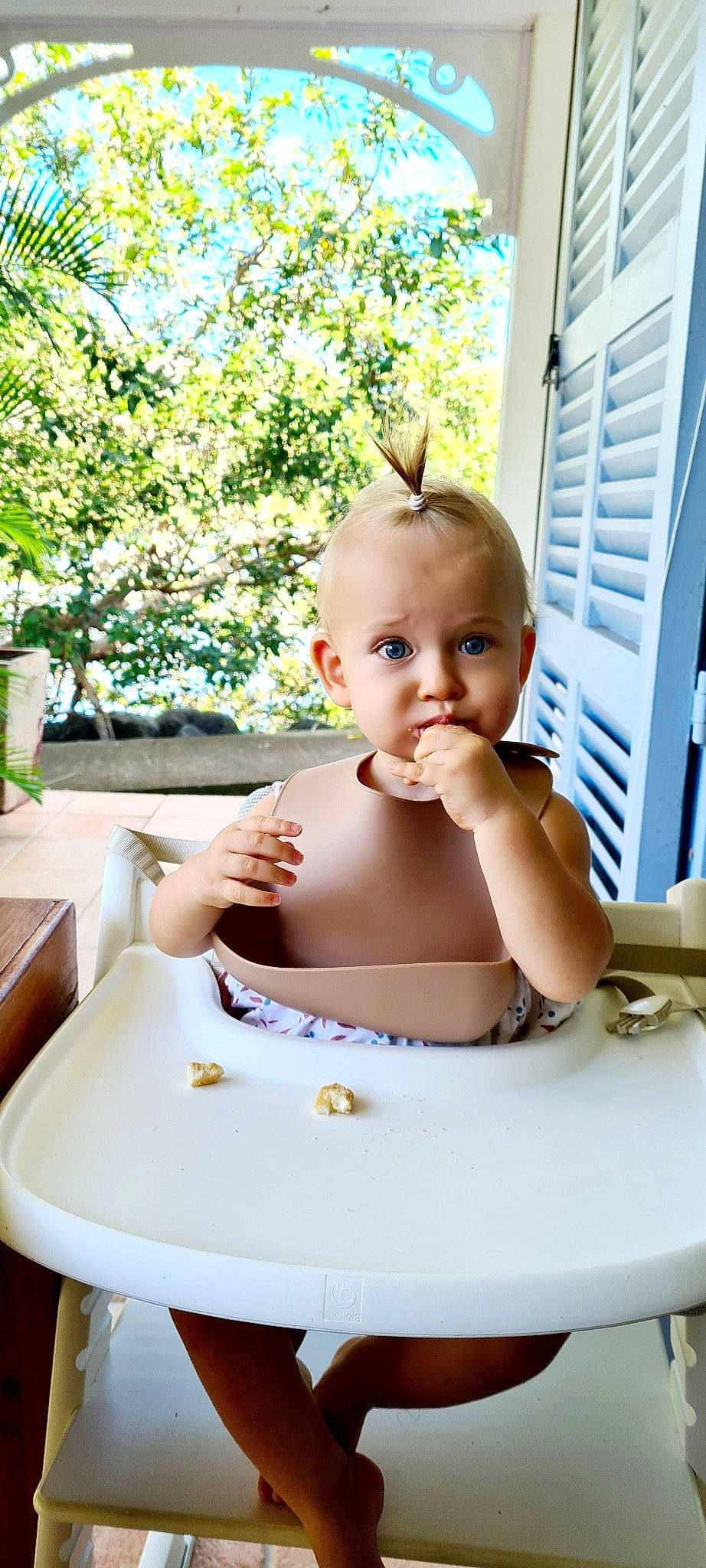 Zoé participe au concours pour gagner de l'argent avec cette photo : abdomen, baby, baby_products, baby_safety, baby_toddler_clothing, bathing, cheek, chest, child, fun, grass, happy, leisure, person, sitting, skin, thigh, thumb, toddler, tree