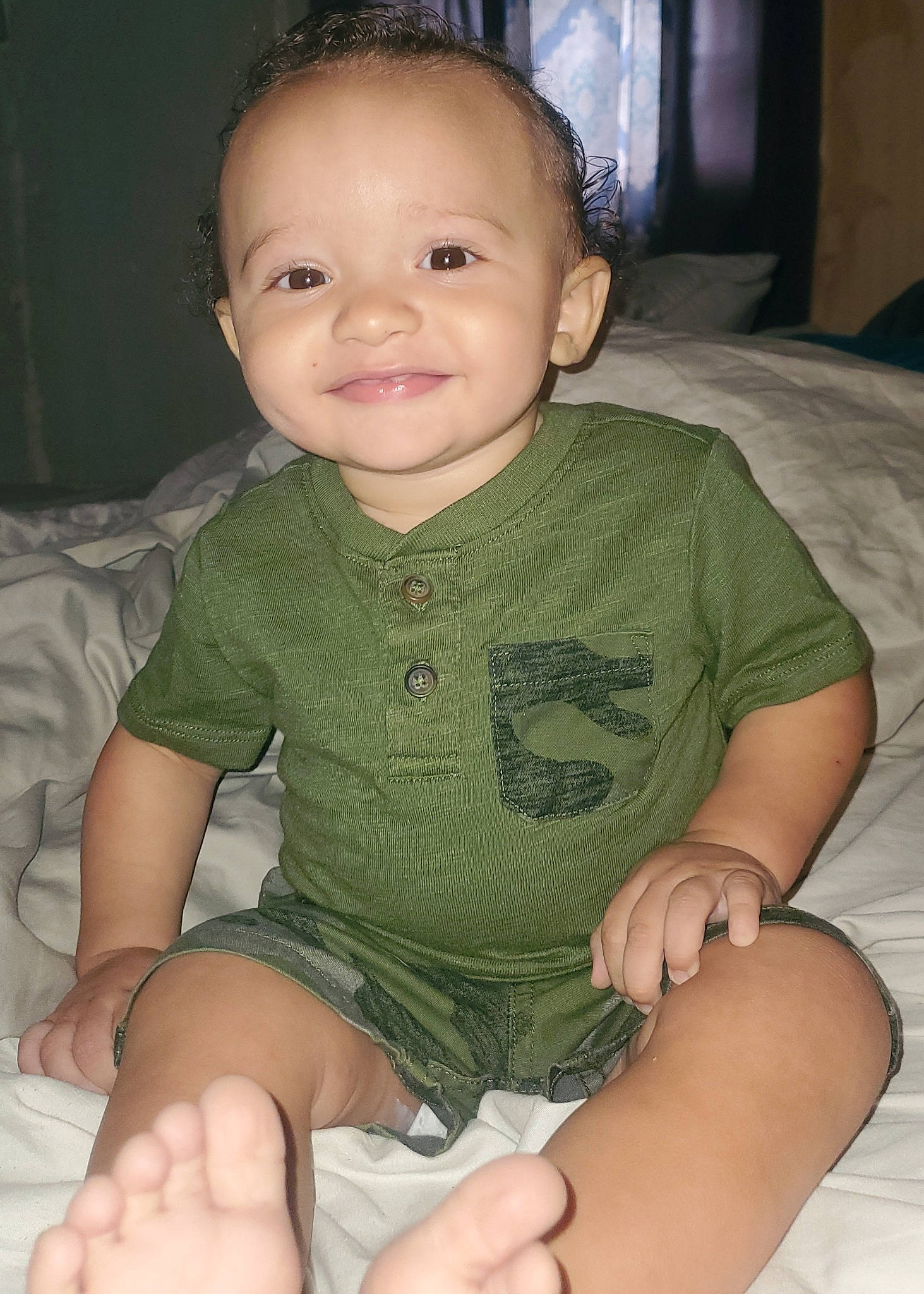 Jordan joined the competition — help win amazing prizes! baby, baby_toddler_clothing, cheek, child, chin, comfort, eye, face, finger, head, human_body, human_leg, iris, joy, organ, person, picture_frame, skin, sleeve, smile