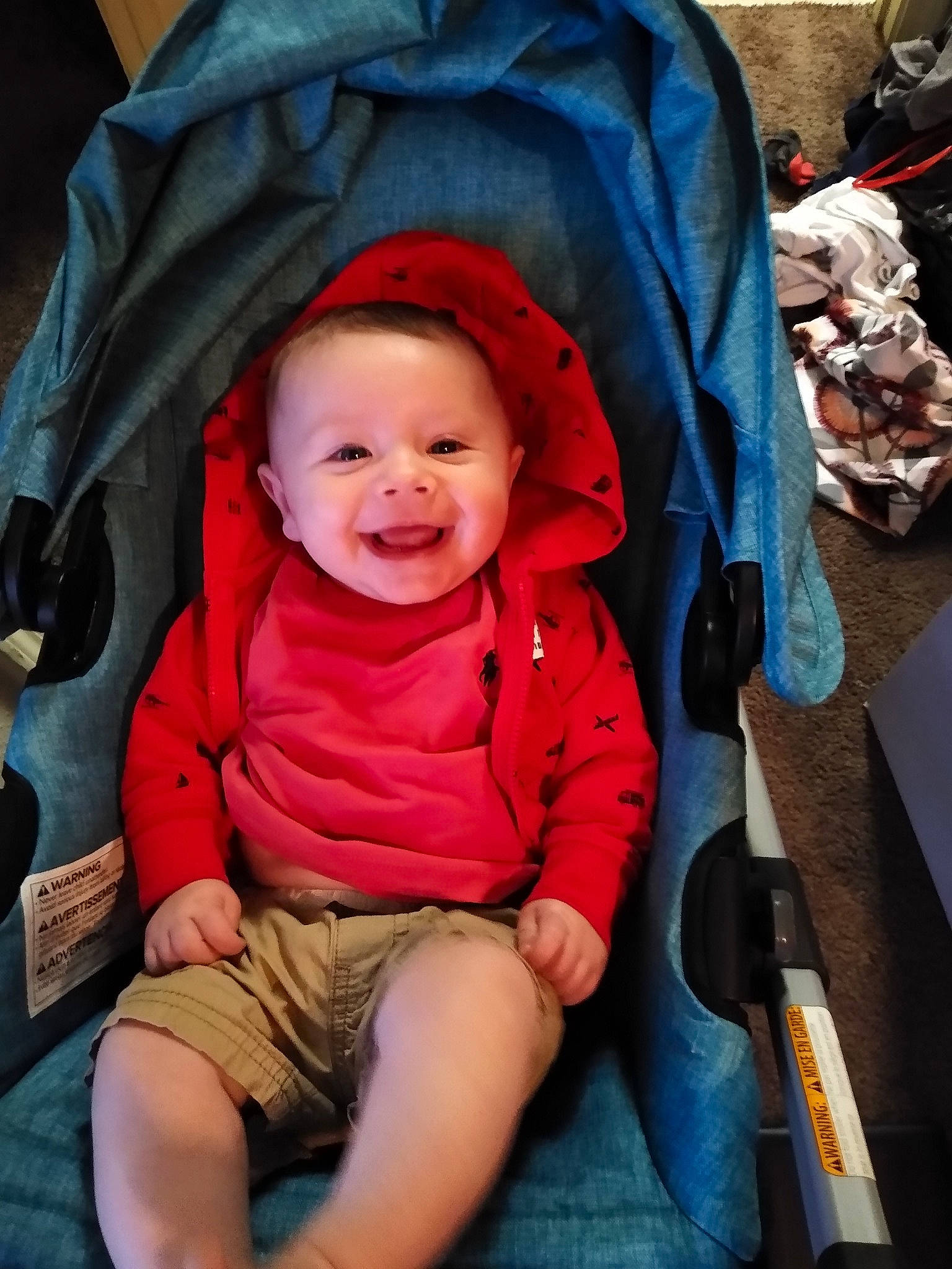 Bostyn joined the competition — help win amazing prizes! baby, baby_carriage, baby_products, cheek, child, joy, person, product, sitting, skin, smile, toddler