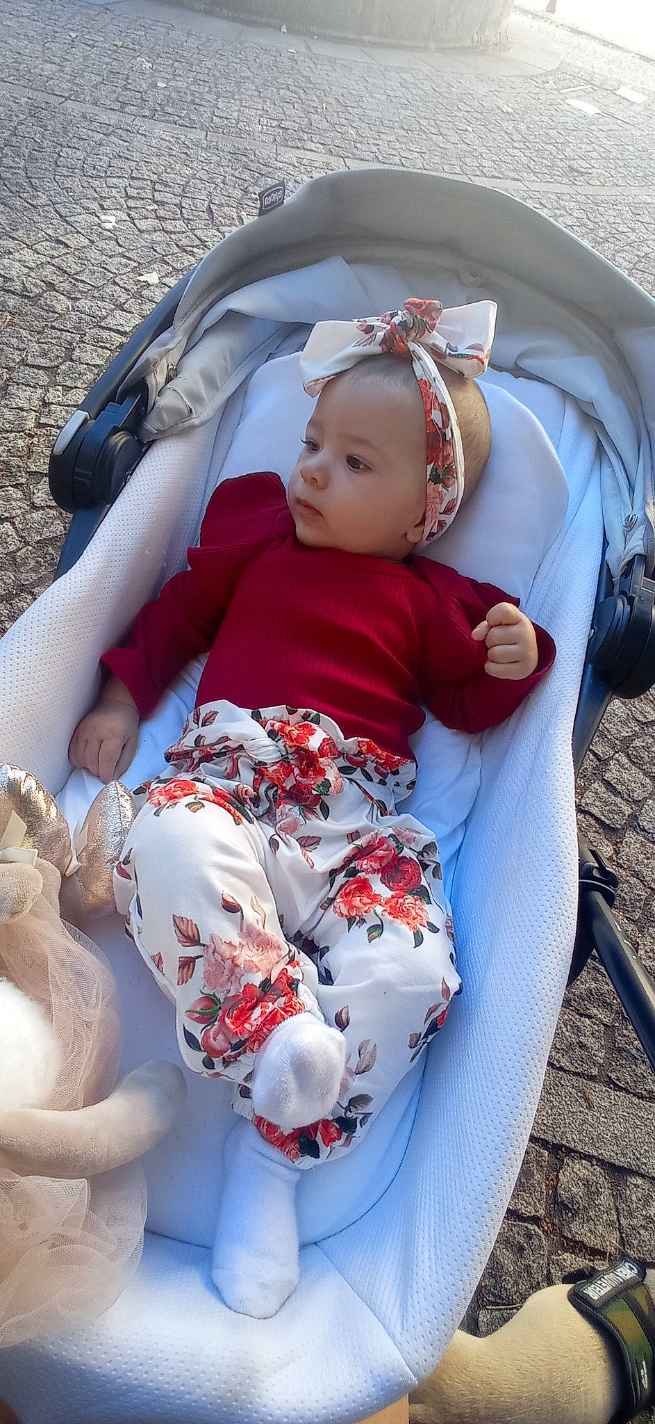 Lou a rejoint le concours — aidez-le/la à gagner de superbes lots ! baby, baby_carriage, baby_products, baby_sleeping, baby_toddler_clothing, carmine, child, comfort, fun, grass, happy, head, lap, leisure, linens, pattern, person, sitting, sleeve, toddler