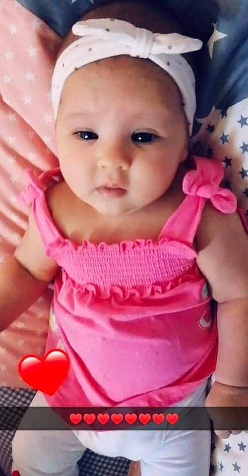 Cylia a rejoint le concours — aidez-le/la à gagner de superbes lots ! baby, baby_products, baby_toddler_clothing, cheek, child, child_model, headgear, headwear, person, pink, product, skin, toddler