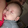 Axl joined the competition — help win amazing prizes! adult, baby, bond, closeup, comfort, cuddle, earrings, face, family, head, indoor, love, pajamas, peaceful, person, portrait, rest, skin, sleeping, tender