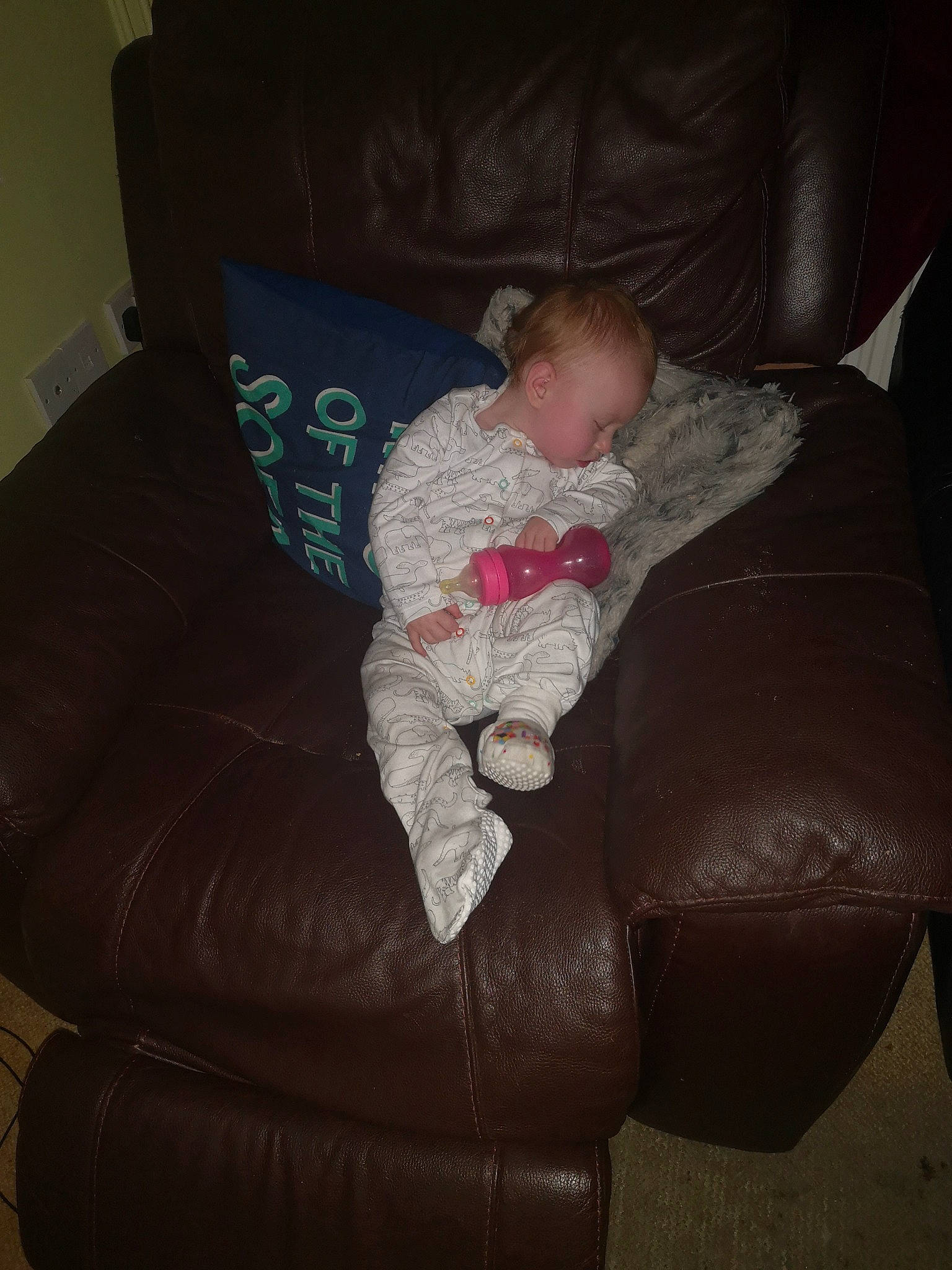 Charmaine joined the competition — help win amazing prizes! armrest, baby, baby_toddler_clothing, comfort, couch, human, lap, leather, living_room, mammal, nose, person, recliner, sleep, sofa_bed, toddler, velvet