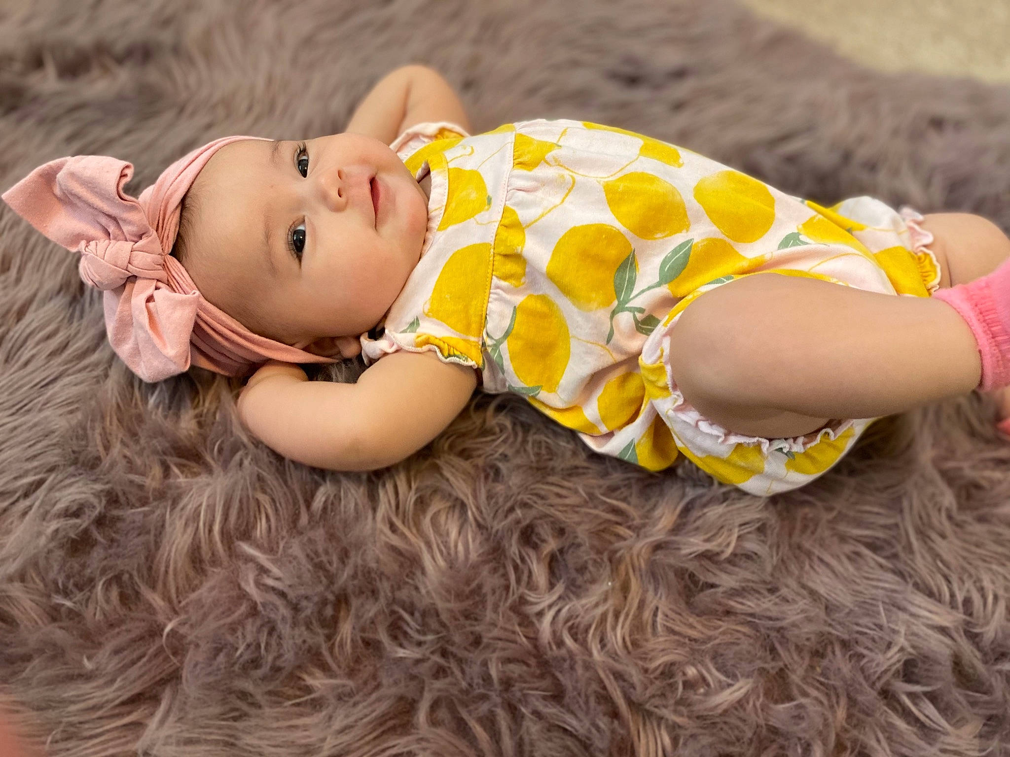 Zelda joined the competition — help win amazing prizes! baby, baby_toddler_clothing, face, facial_expression, fawn, flash_photography, grass, hairstyle, hand, happy, headgear, headwear, human_body, leg, mammal, people_in_nature, person, skin, smile, thigh