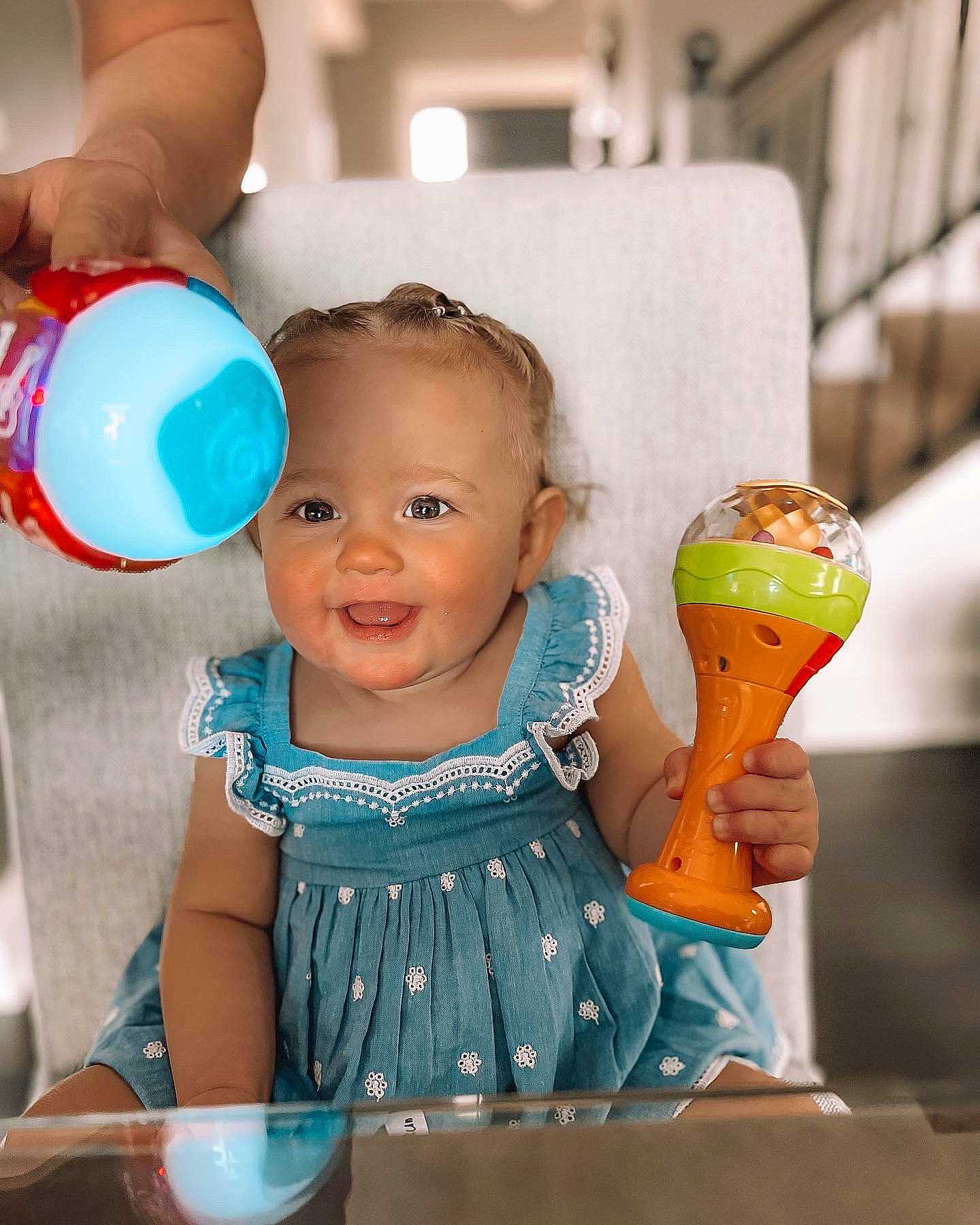 Paisley joined the competition — help win amazing prizes! baby, baby_toddler_clothing, balloon, child, event, facial_expression, finger, fun, green, hairstyle, hand, happy, head, joy, leisure, person, pink, skin, smile, textile