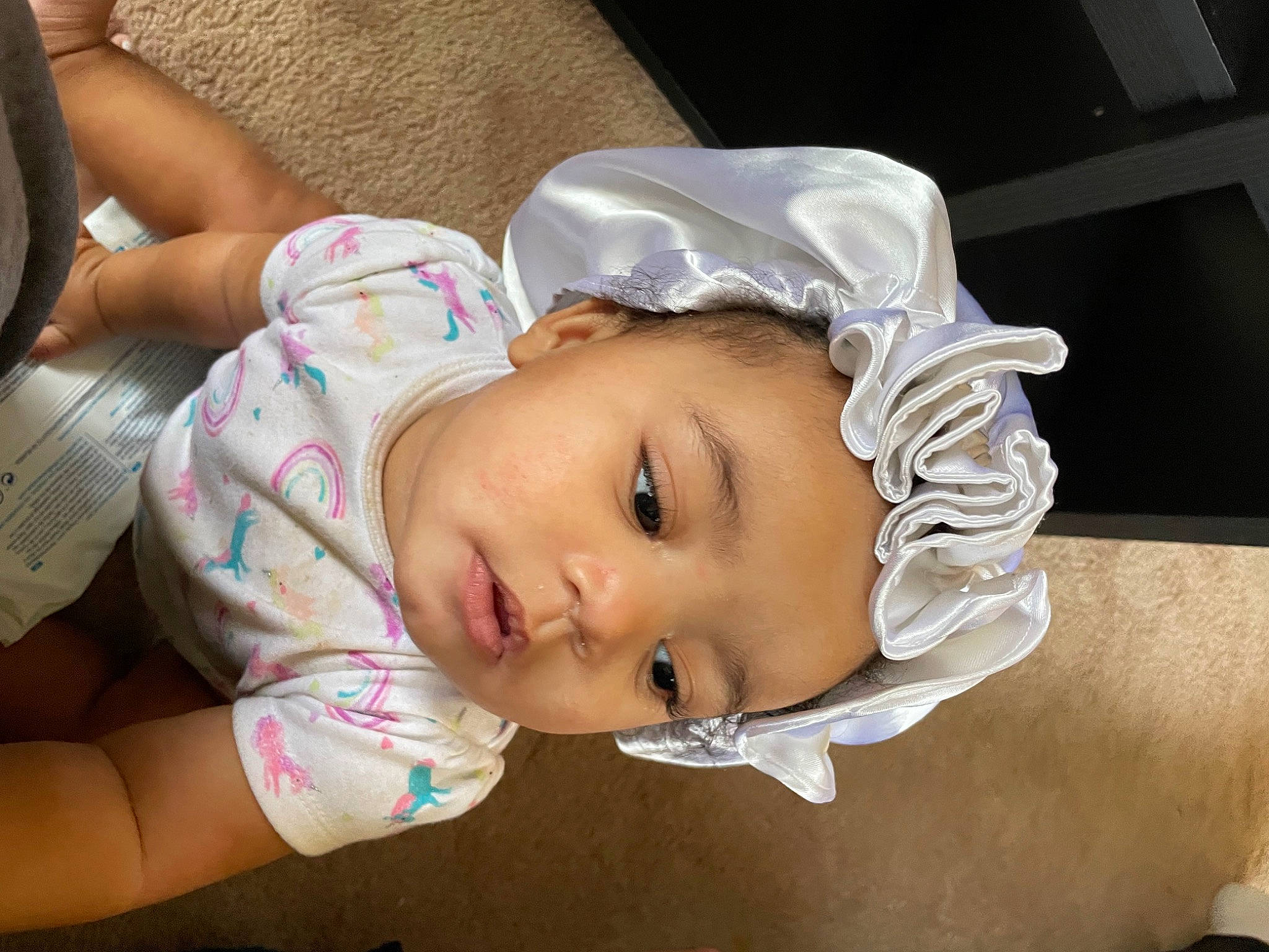 Yamari joined the competition — help win amazing prizes! baby, baby_products, baby_toddler_clothing, cheek, chest, child, eyelash, fashion_accessory, happy, hat, headwear, person, portrait_photography, sitting, toddler