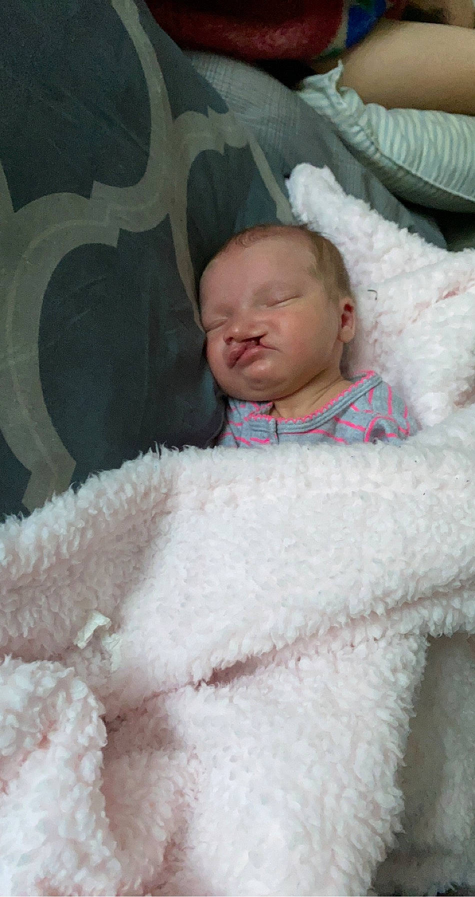 Evie joined the competition — help win amazing prizes! baby, bedding, blanket, cheek, child, fur, linens, person, sleep, textile, toddler, wool