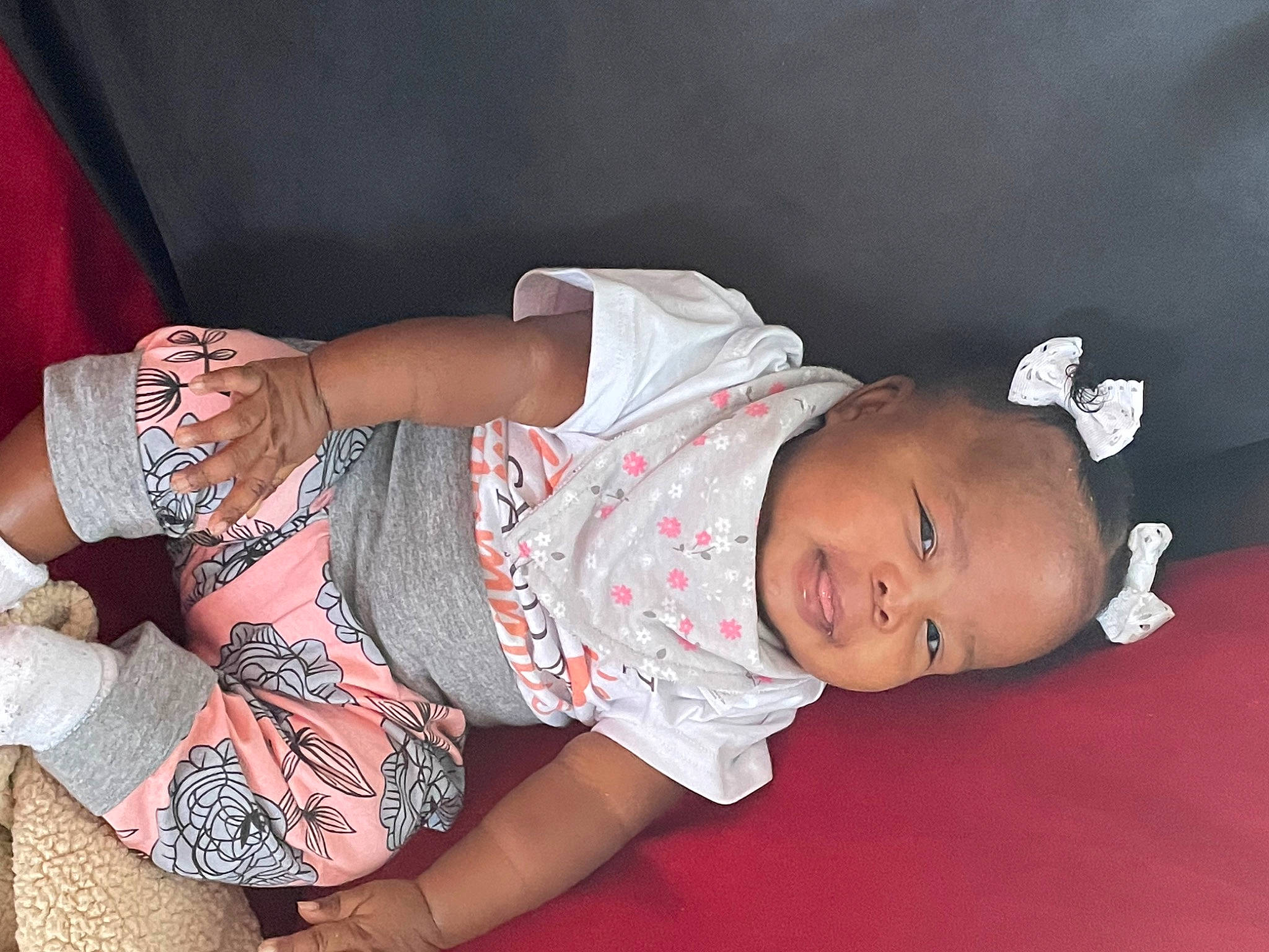 Kenleigh joined the competition — help win amazing prizes! baby, baby_toddler_clothing, comfort, elbow, facial_expression, foot, fun, hairstyle, human_body, human_leg, joint, knee, leg, mouth, nail, person, skin, sleeve, thigh, toddler