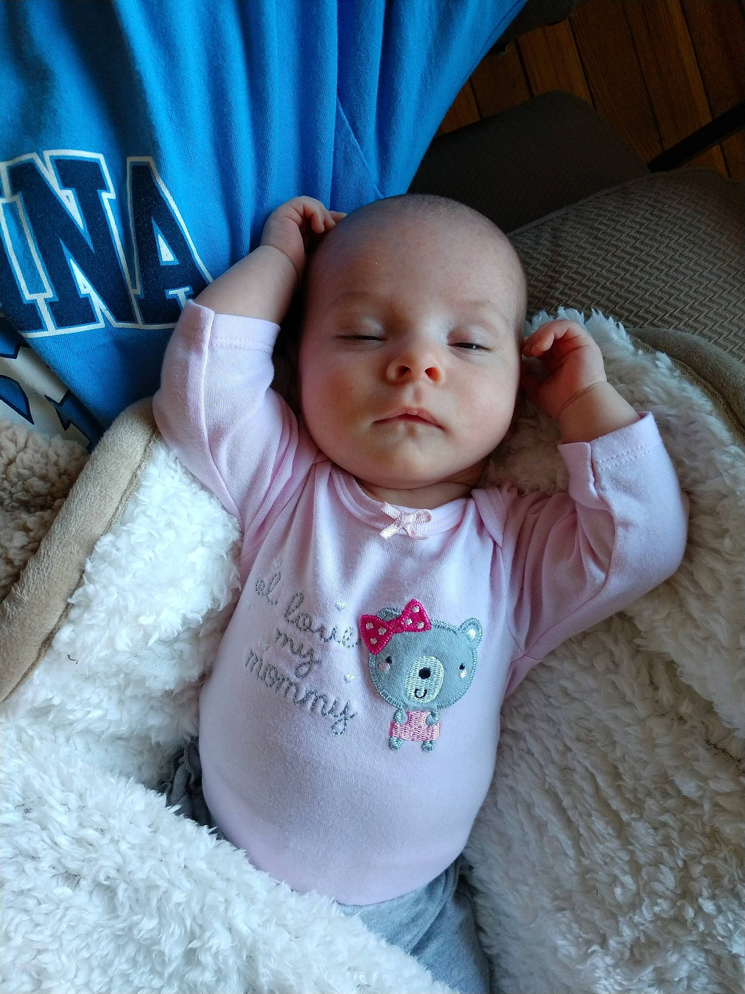 Maren joined the competition — help win amazing prizes! cheek, child, eye, face, head, infant, person, pink, product, skin, smile, textile, toddler