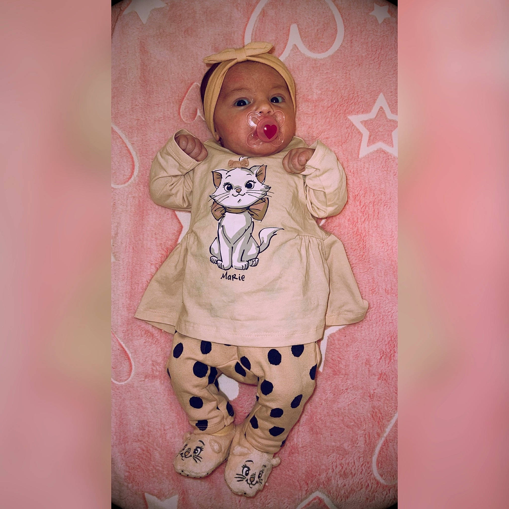 Elena participe au concours pour gagner de l'argent avec cette photo : art, baby_toddler_clothing, costume, doll, eye, fashion_design, fawn, fictional_character, hair, happy, head, headwear, magenta, pattern, peach, person, pink, sleeve, textile, toy