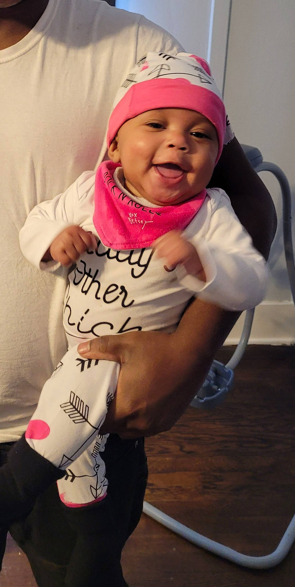 Halo joined the competition — help win amazing prizes! baby, baby_toddler_clothing, cap, chair, comfort, cool, eye, face, gesture, happy, head, headwear, mouth, people, person, pink, skin, sleeve, smile, sports_gear