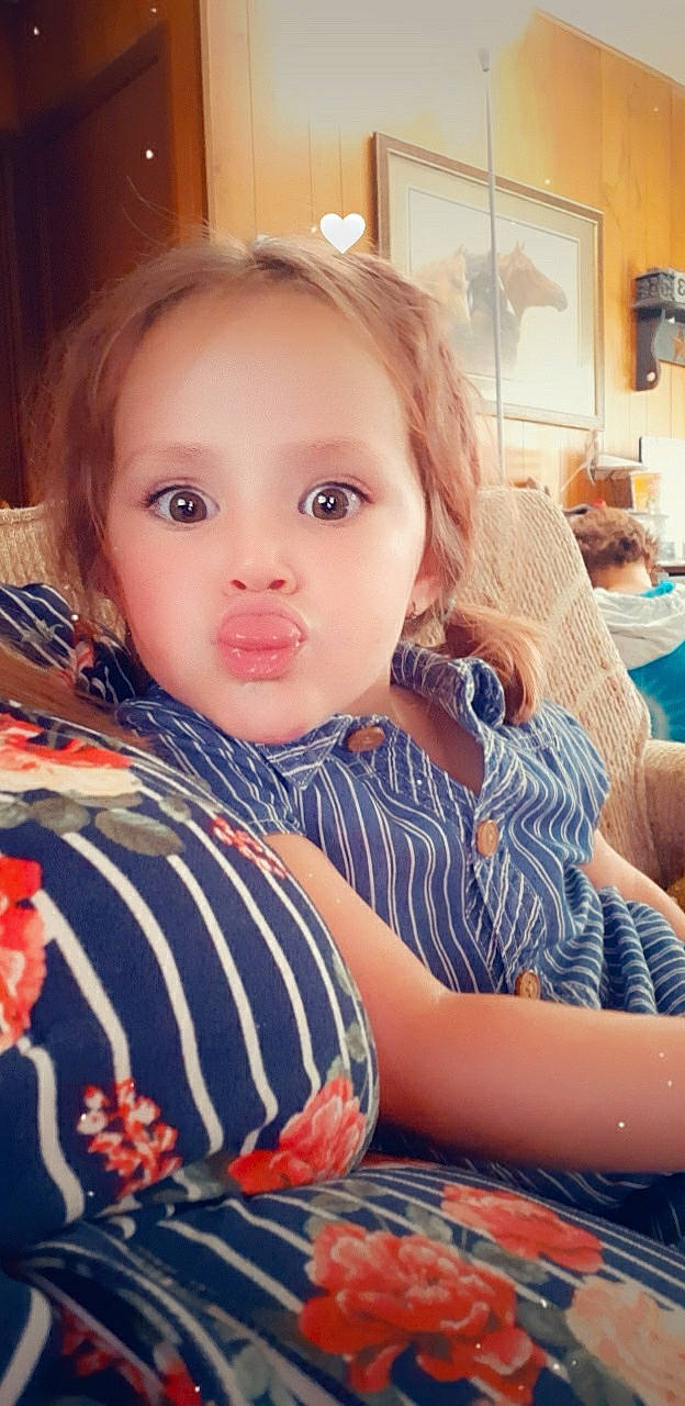 Madalyn Rose is registered to the contest to win money with this photo: beauty, blond, brown_hair, cheek, child, eye, eyebrow, face, hair, head, iris, lip, nose, person, photography, selfie, sitting, skin, smile, toddler
