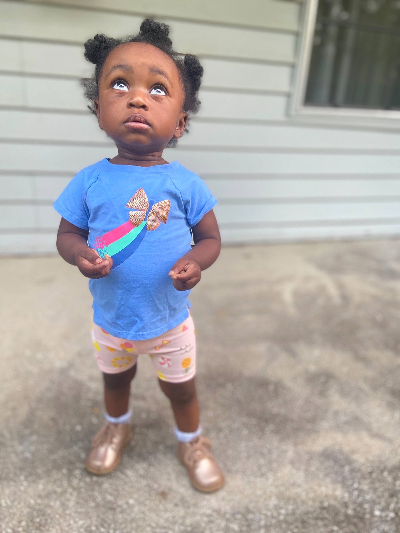 Penelope joined the competition — help win amazing prizes! baby, baby_toddler_clothing, child, denim, electric_blue, eye, face, fashion_design, fun, grass, hair, happy, human_leg, leisure, person, sleeve, street_fashion, t_shirt, toddler, waist