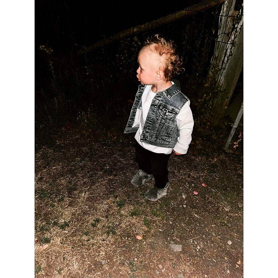 Zedekiah is registered to the contest to win money with this photo: baby, baby_toddler_clothing, child, denim, flash_photography, formal_wear, fur, grass, jacket, pattern, people_in_nature, person, plaid, sitting, sleeve, soil, t_shirt, tints_and_shades, toddler, tree