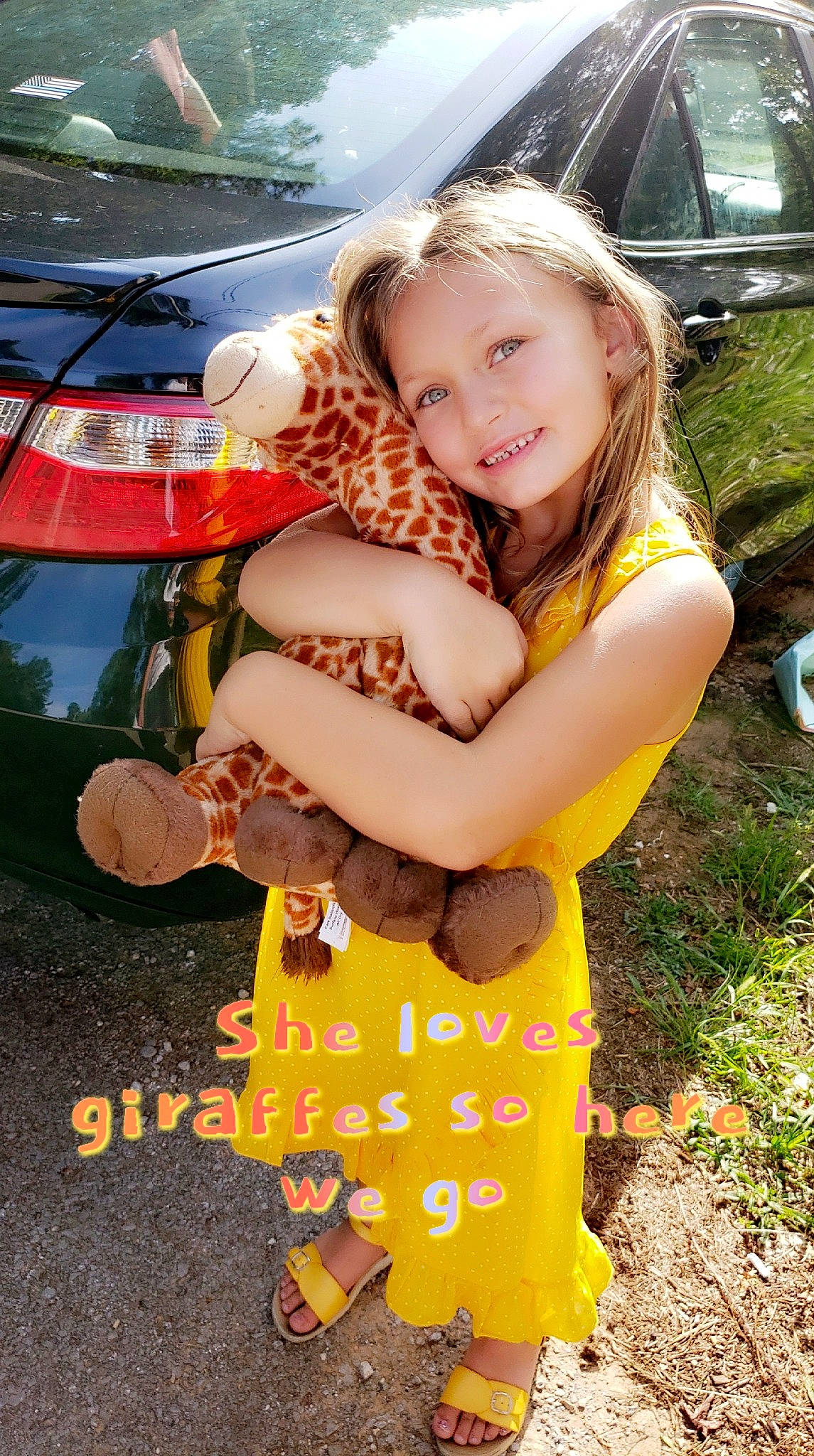 Emma Grace is registered to the contest to win money with this photo: auto_part, car, child, city_car, compact_car, joy, person, vehicle, vehicle_door