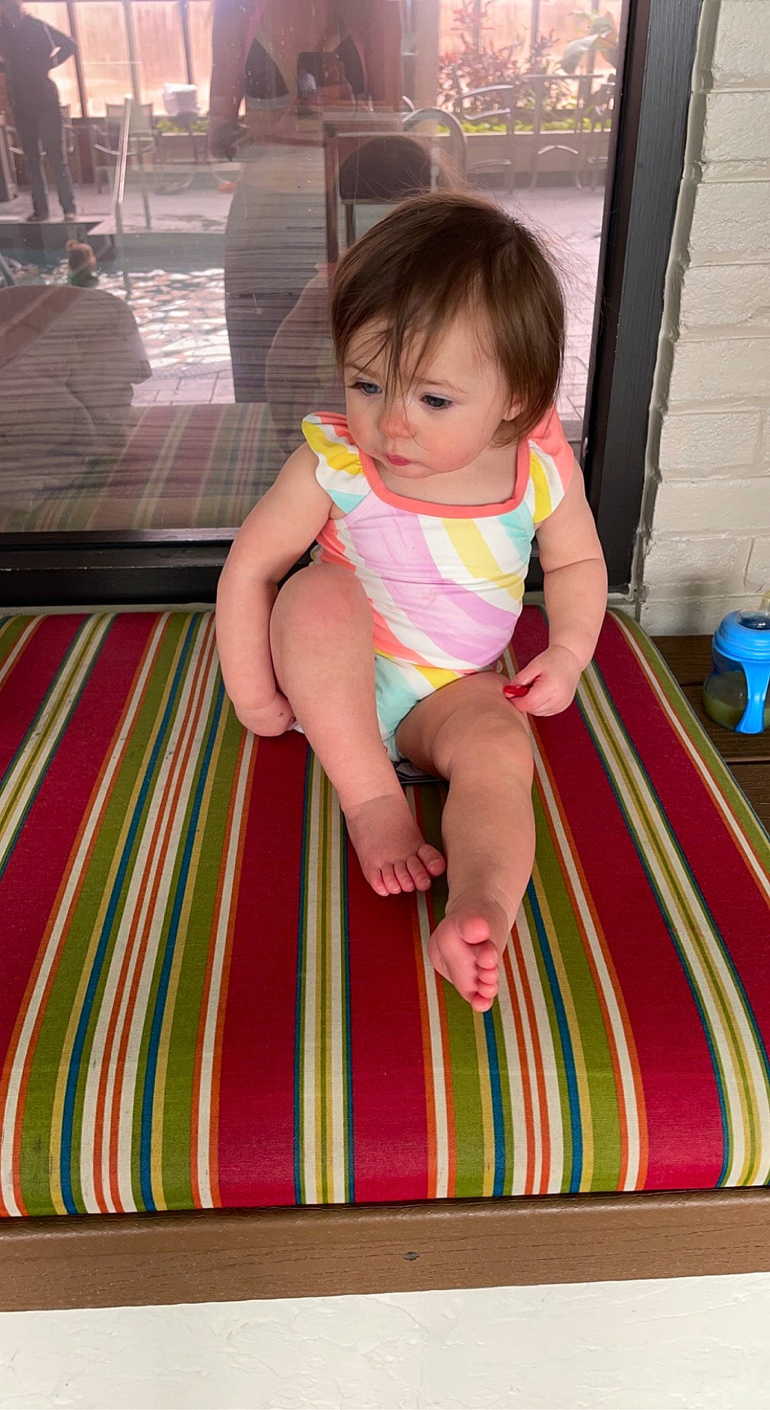 Aria joined the competition — help win amazing prizes! baby, baby_toddler_clothing, beauty, cheek, child, dress, face, floor, flooring, fun, hair, leisure, person, pink, rectangle, skin, sleeve, t_shirt, thigh, toddler