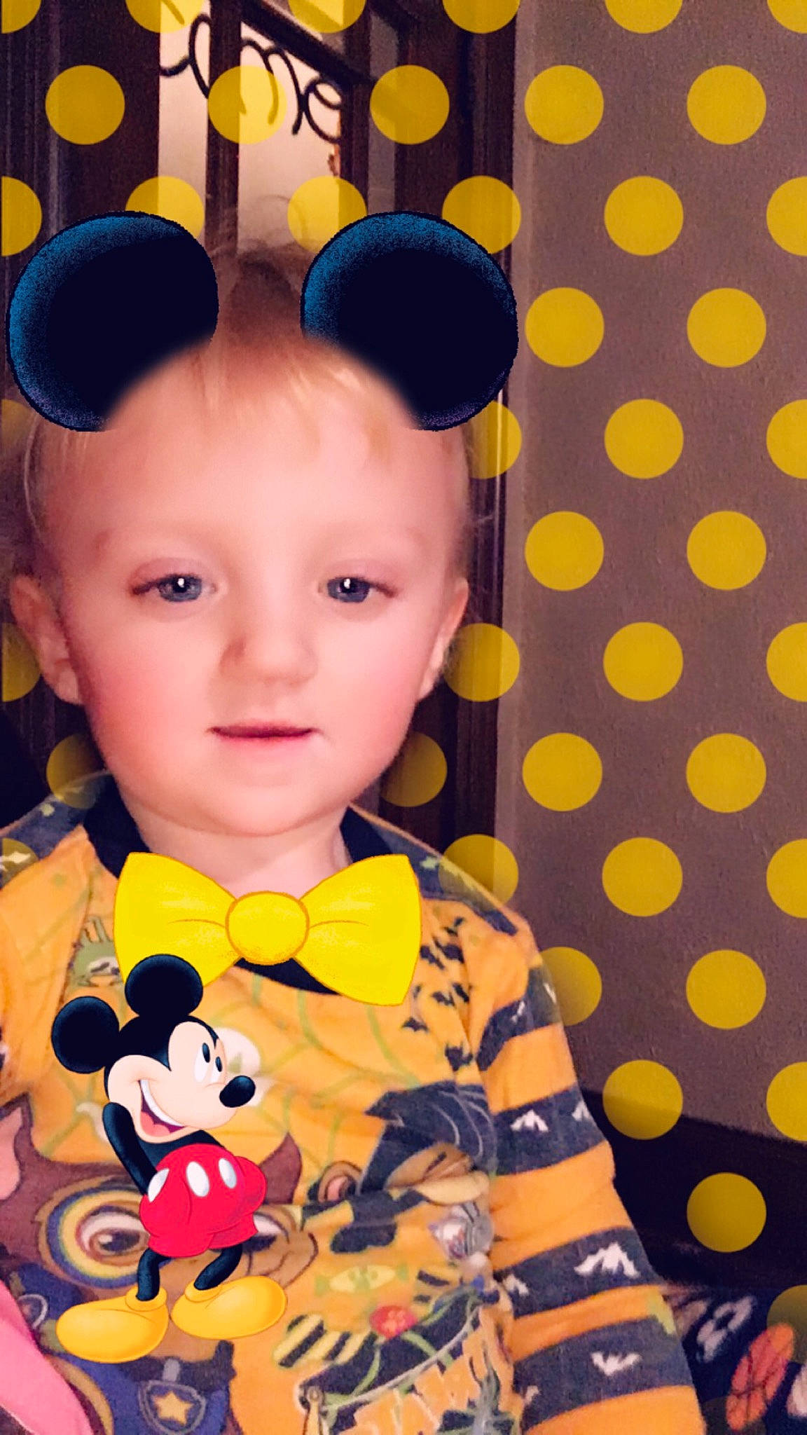 Dakota joined the competition — help win amazing prizes! black_hair, child, design, ear, happy, pattern, person, smile, toddler, yellow