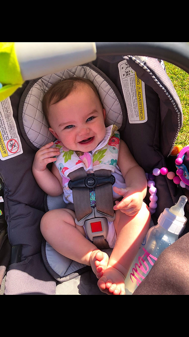 Kate joined the competition — help win amazing prizes! baby, baby_carriage, baby_carrier, baby_in_car_seat, baby_products, car_seat, child, person, product, seat_belt, toddler