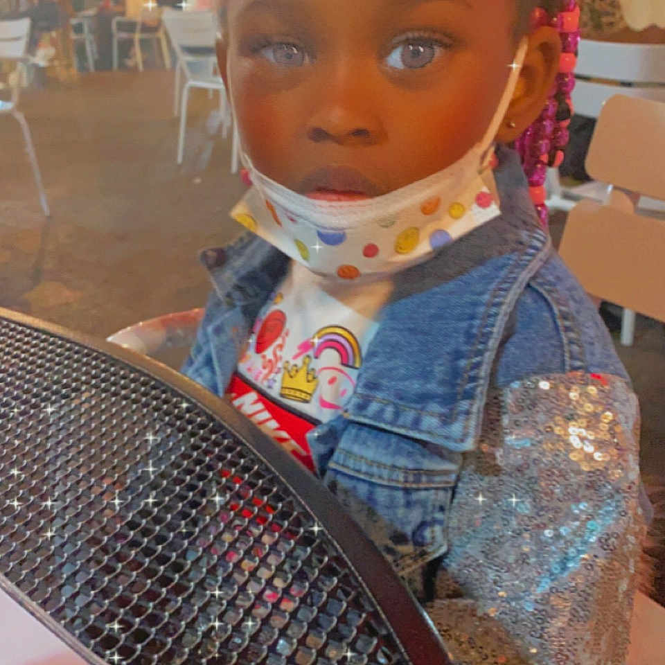 Amylah joined the competition — help win amazing prizes! audio_equipment, automotive_wheel_system, chair, cheek, child, doll, event, fashion_accessory, fashion_design, fun, pattern, recreation, room, sitting, table, tableware, toy