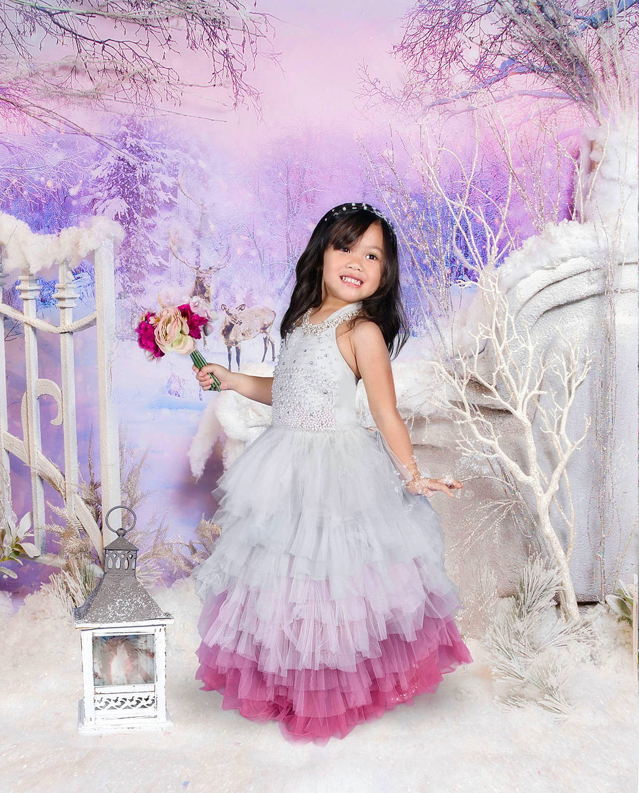 Mia Francheska is registered to the contest to win money with this photo: bridal_clothing, bridal_party_dress, day_dress, dress, fashion_design, flash_photography, formal_wear, gown, happy, head, joy, magenta, one_piece_garment, person, petal, pink, plant, purple, textile, tree