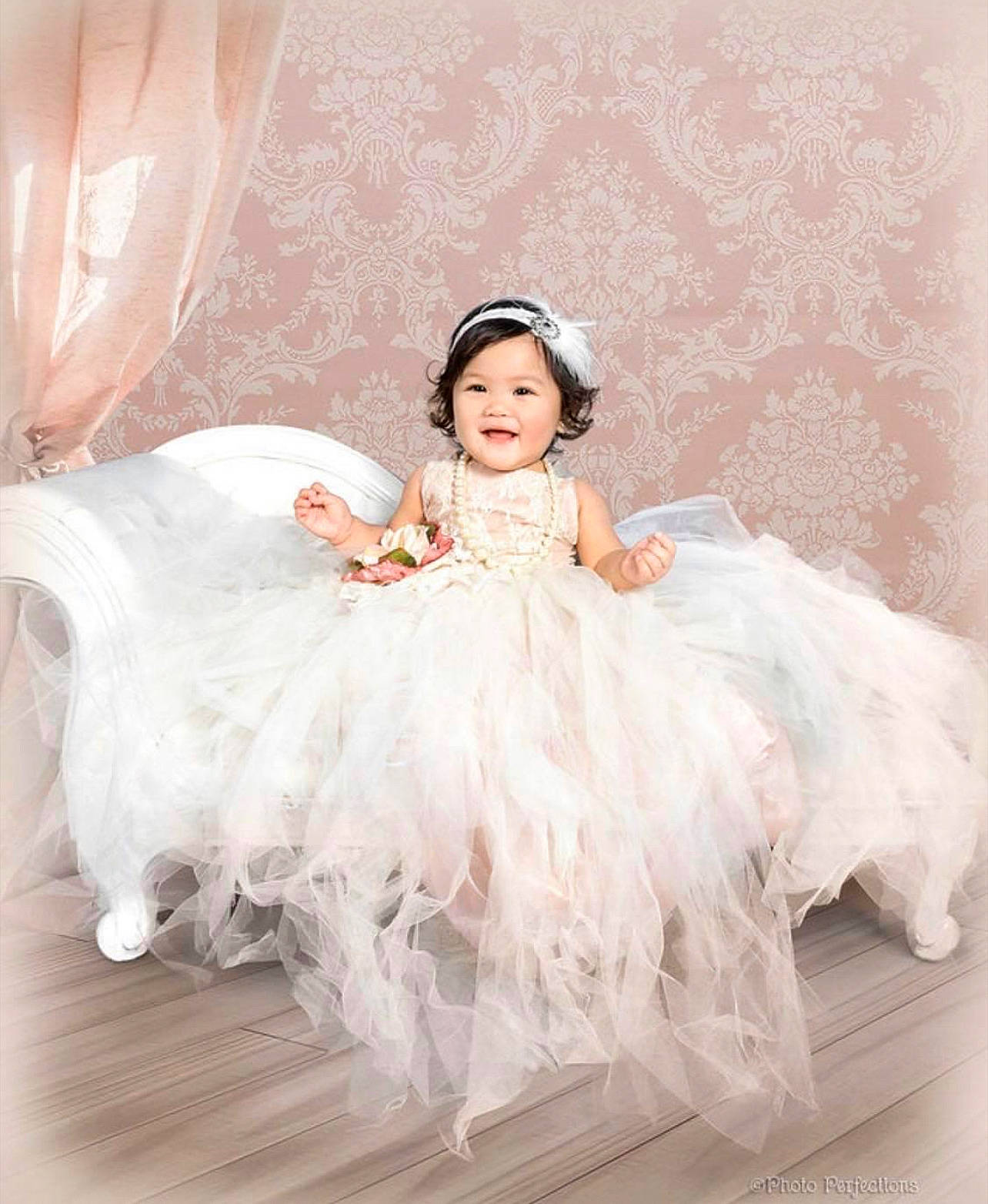 Mia Francheska is registered to the contest to win money with this photo: blond, bridal_accessory, bridal_clothing, bridal_party_dress, dress, embellishment, event, eyelash, fashion_design, flash_photography, formal_wear, gown, happy, headpiece, jewellery, joy, peach, person, pink, textile