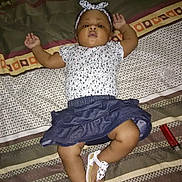 Embher joined the competition — help win amazing prizes! baby, bed, blanket, child, clothing, cute, footwear, headband, indoor, infant, lying_down, pattern, person, portrait, relaxing, sandals, skirt, sleepwear, textile, young_child