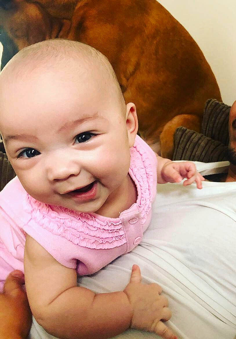 Alannah is registered to the contest to win money with this photo: cheek, child, ear, face, finger, girl, head, infant, lip, nose, person, product, skin, smile, toddler