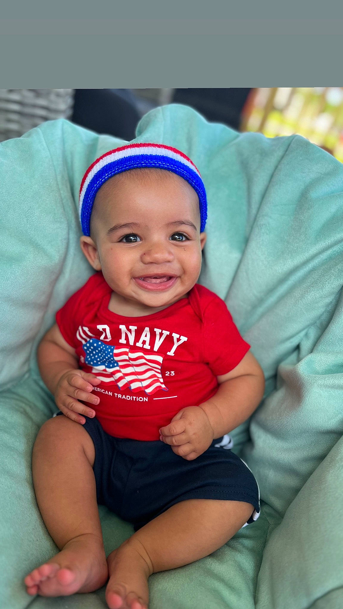 Jalen joined the competition — help win amazing prizes! azure, baby, baby_products, baby_toddler_clothing, cap, child, cool, electric_blue, eye, face, fun, happy, headgear, joy, magenta, person, pink, skin, smile, t_shirt