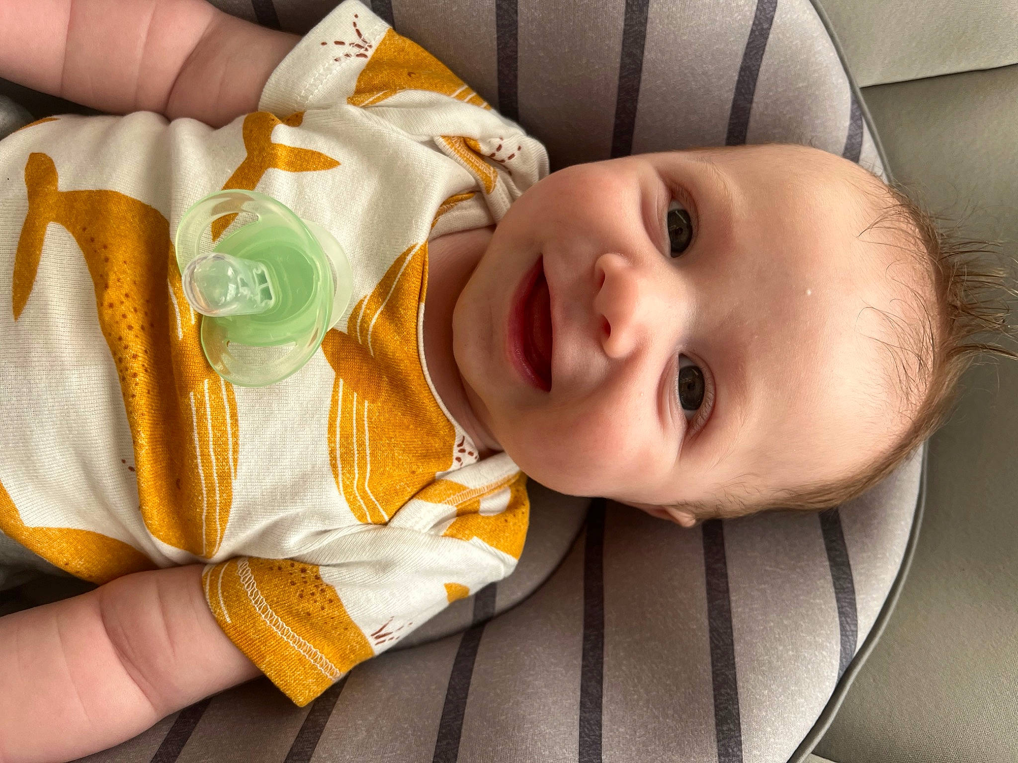 Wade joined the competition — help win amazing prizes! baby, baby_laughing, baby_products, baby_safety, baby_toddler_clothing, cheek, child, comfort, finger, hand, happy, iris, joy, nail, nose, person, room, skin, smile, textile