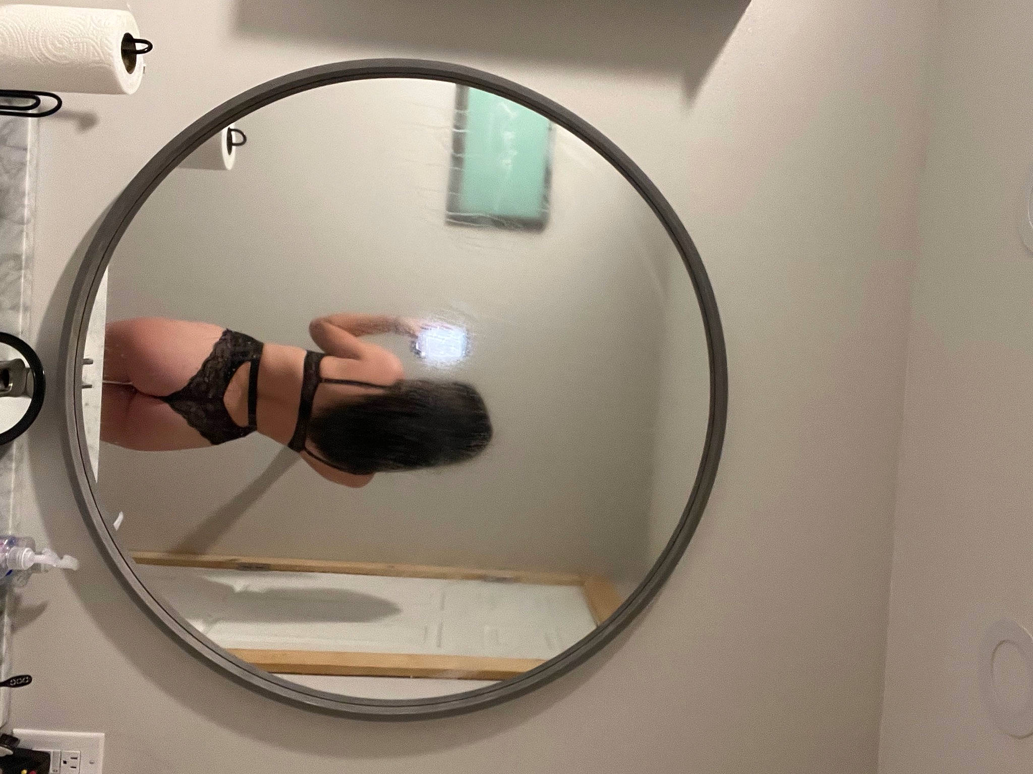 Wade is registered to the contest to win money with this photo: art, audio_equipment, ceiling, circle, display_case, eyewear, glass, interior_design, laundry_room, machine, major_appliance, metal, mirror, person, picture_frame, plumbing_fixture, reflection, room, selfie, transparent_material