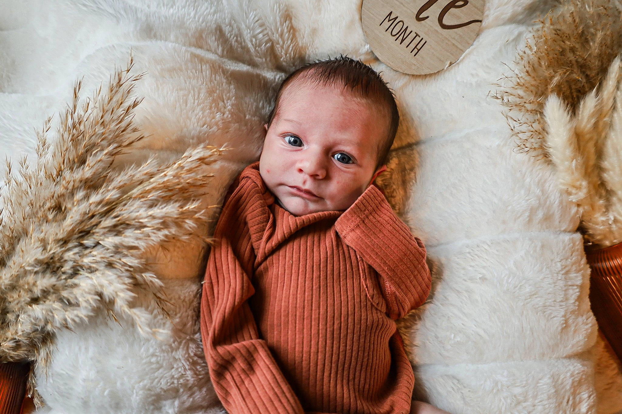 Callum joined the competition — help win amazing prizes! baby, baby_toddler_clothing, child, comfort, eye, fur_clothing, hair, hairstyle, happy, head, jacket, linens, outerwear, person, plant, skin, sleeve, toddler, vertebrate, winter